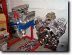 A 427 Ford and a 406 small block Chev on display in 2009 at TAL